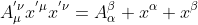 A^{'\nu}_{\mu}x^{'\mu}x^{'\nu}=A^\beta_\alpha x^\alpha x^\beta