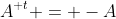 A^{\textsc t} = -A