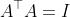 A^{\top}A=I