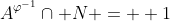 A^{\varphi^{-1}}\cap N =  1