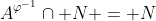 A^{\varphi^{-1}}\cap N = N