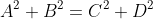 A^2+B^2=C^2+D^2