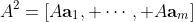 A^2=[A\mathbf{a}_1, \cdots, A\mathbf{a}_m]