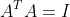 A^TA=I