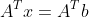 A^Tx=A^Tb
