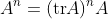 A^n=(\textrm{tr}A)^nA