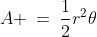 A \:=\:\frac{1}{2}r^2\theta