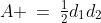 A \:=\:\tfrac{1}{2}d_1d_2