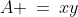 A \:=\:xy\;\;\,[2]