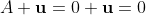 A \bold{u}=0 \bold{u}=0
