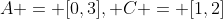 A = [0,3], C = [1,2]