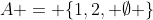 A = \{1,2, \emptyset \}