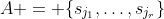 A = \{s_{j_1},\dots,s_{j_r}\}