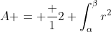 A = \frac {1}{2} \int_{\alpha}^{\beta}r^2~d \theta