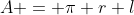A = \pi r l