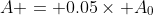 A = 0.05\times A_0