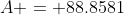 A = 88.8581~in^2