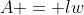 A = lw