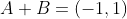 A+B=(-1,1)