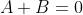 A+B=0