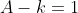A-k=1
