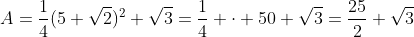 A=\frac{1}{4}(5 \sqrt{2})^2 \sqrt{3}=\frac{1}{4} \cdot 50 \sqrt{3}=\frac{25}{2} \sqrt{3}