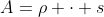 A=\rho \cdot s