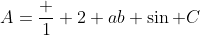 A={\frac {1} {2}} ab \sin {C}