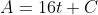 A=16t+C