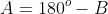 A=180^o-B