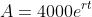 A=4000e^{rt}