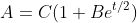 A=C(1+Be^{t/2})