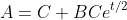 A=C+BCe^{t/2}