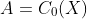 A=C_0(X)