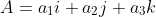A=a_{1}i+a_{2}j+a_{3}k~and~B=b_{1}i+b_{2}j+b_{3}k~  then~A\times{B}=\left(\begin{matrix} i & j & k \\ a_1 & a_2 & a_3 \\ b_1 & b_2 & b_3 \end{matrix}\right)