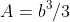A=b^3/3