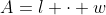 A=l \cdot w