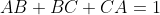 AB+BC+CA=1