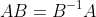 AB=B^{-1}A