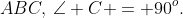 ABC,\:\angle C = 90^o.