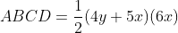 ABCD=\frac{1}{2}(4y+5x)(6x)