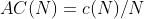 AC(N)=c(N)/N