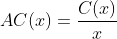 AC(x)=\frac{C(x)}{x}
