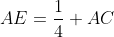 AE=\frac{1}{4} AC