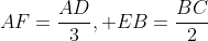 AF=\frac{AD}{3}, EB=\frac{BC}{2}