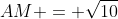 AM = \sqrt{10}