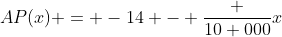 AP(x) = -14 - \frac {10 000}{x}
