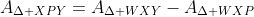 A_{\Delta XPY}=A_{\Delta WXY}-A_{\Delta WXP}