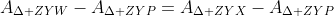 A_{\Delta ZYW}-A_{\Delta ZYP}=A_{\Delta ZYX}-A_{\Delta ZYP}
