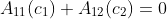 A_{11}(c_1)+A_{12}(c_2)=0